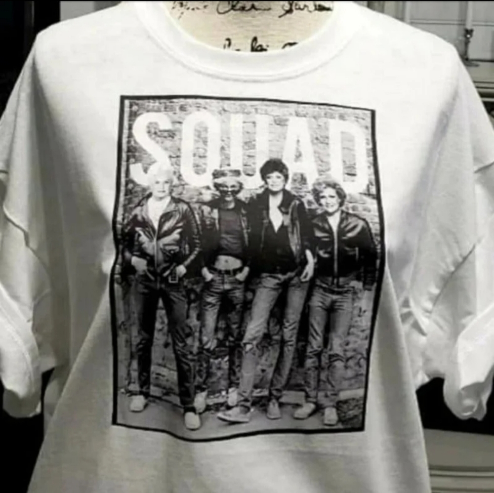 NeW CUSTOM GOLDEN GIRLS SQUAD FRIENDS GRAPHIC Tee T-SHIRT LARGE L